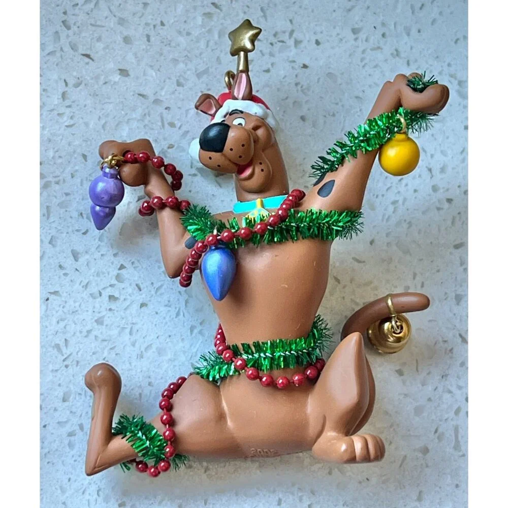 Hallmark 2000 Scooby-Doo & TM Warmer 2002 Shaggy Christmas Ornaments Lot of 2